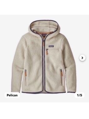 Like New Patagonia Women's Retro Pile Fleece Hoody- Pelican, Size Large